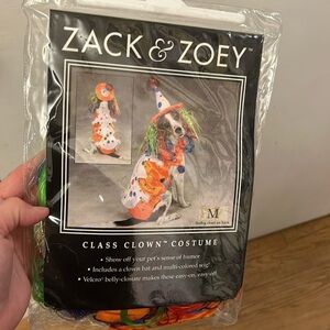 Zack & Zoey Clown Dog Costume Size Medium